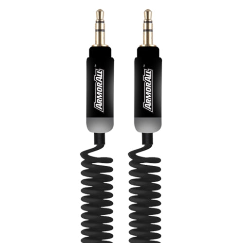 Black 3.5mm Flexible Coil Auxiliary Cable