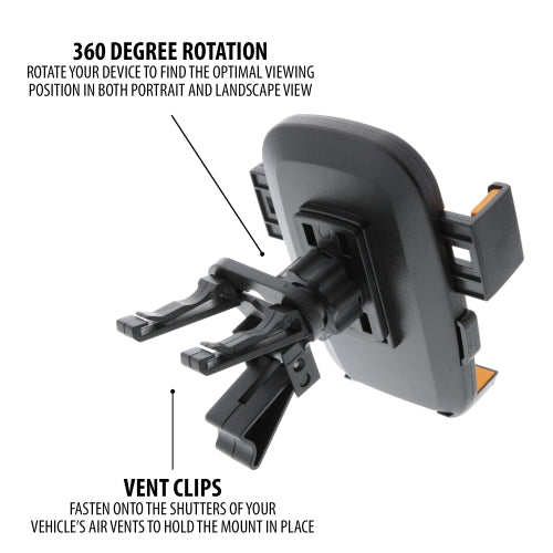 Universal Smartphone Mount with Dashboard, Windshield and Air Vent Mounting System