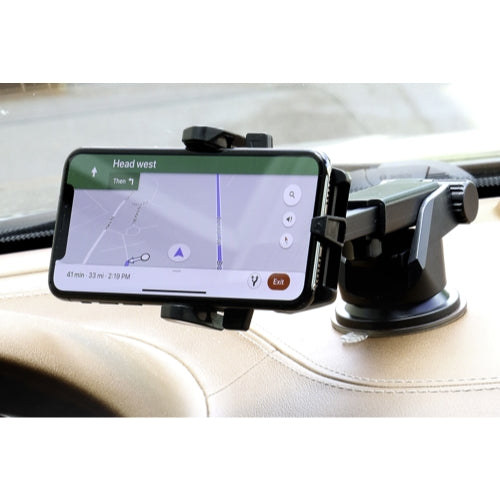 360° Rotation Phone Mount for Cars, Suction Dashboard & Windshield Phone Holder, 6 Inch Extendable Arm