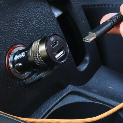Car Charger Bundle, 6ft Type C Charge Cable and 3.1 AMP 2 Port USB and Type-C Adapter