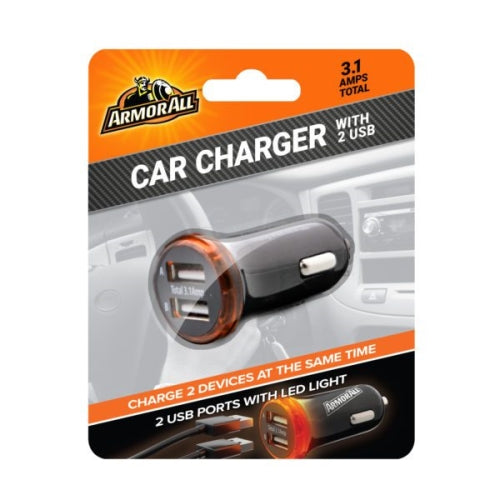 Car Suction Phone Mount and 2 USB Port Charger Bundle