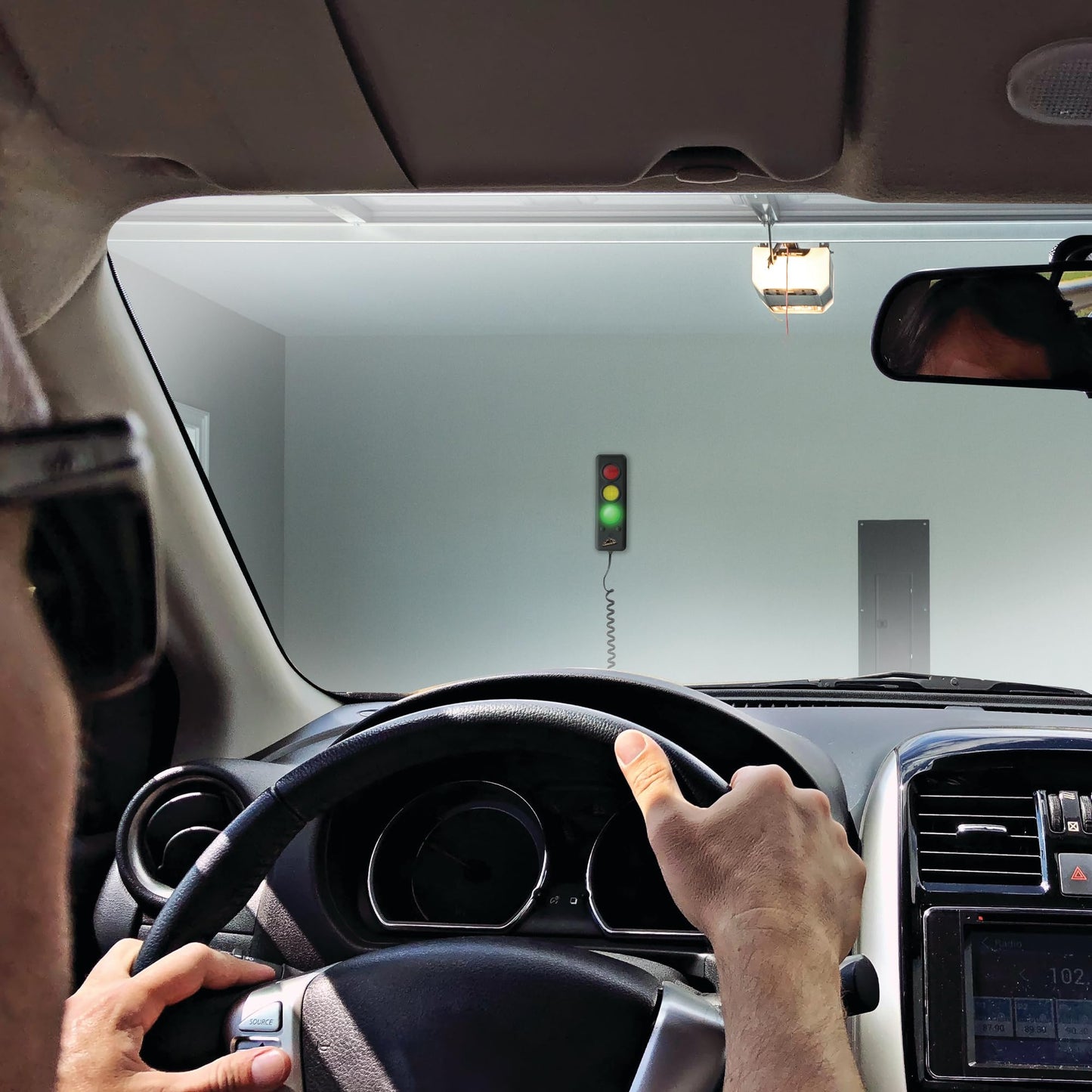 Advanced Garage Parking Sensor Aid with LED Light, Color Changing Distance Indicator