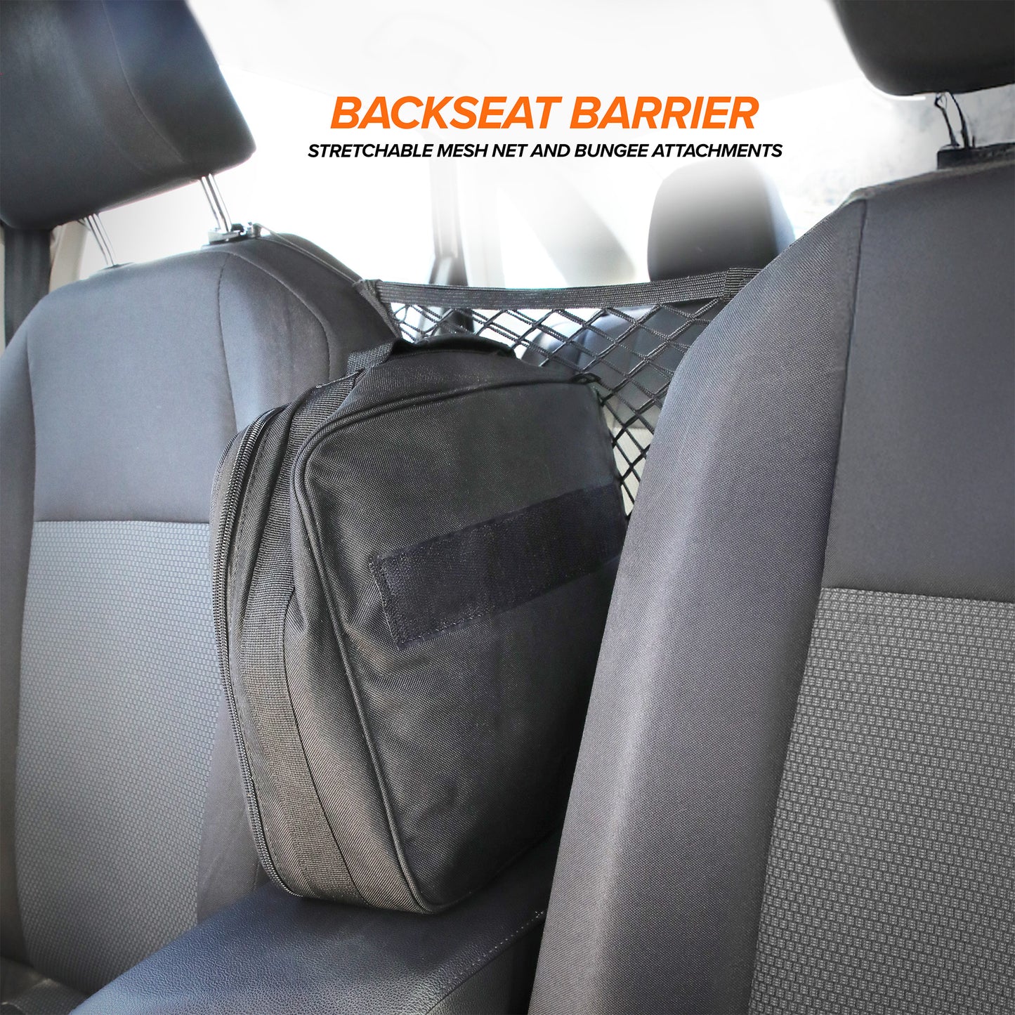 Front Seat Cargo Net Organizer, Super-Durable Expandable Nylon Material