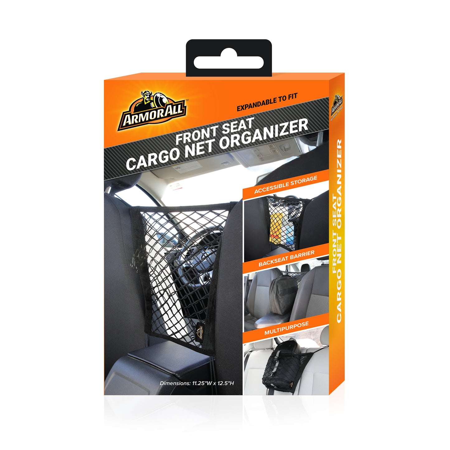 Front Seat Cargo Net Organizer, Super-Durable Expandable Nylon Material