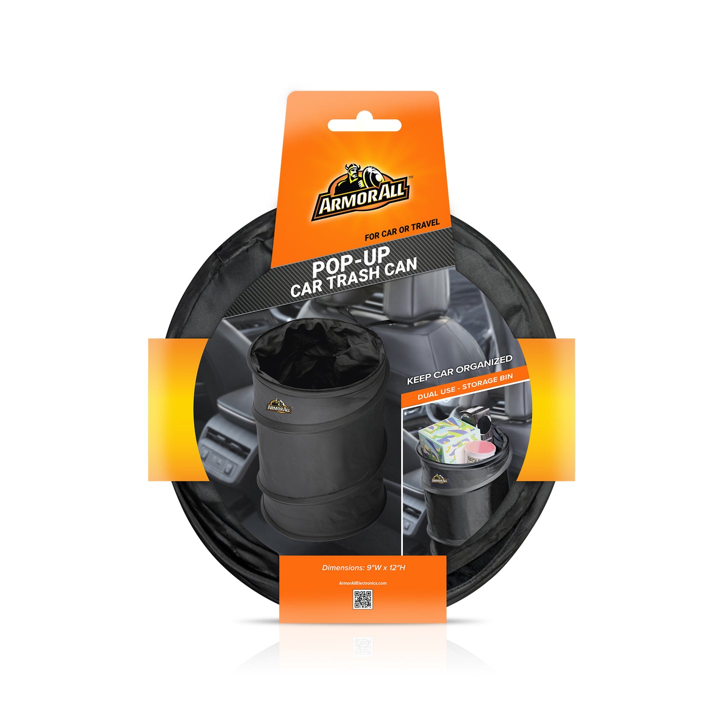 Car Trash Can, 3.3 Gallon Pop-Up Garbage Bin, Waterproof