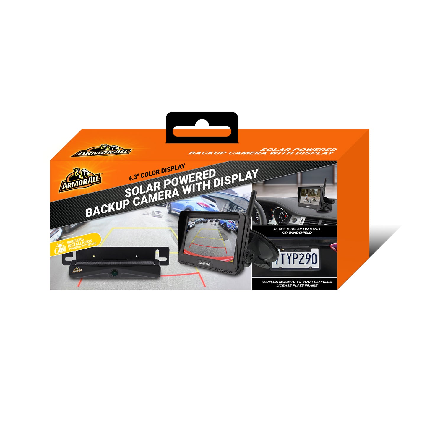 Wireless USB Solar Powered Backup Camera with 4.3” LCD Display