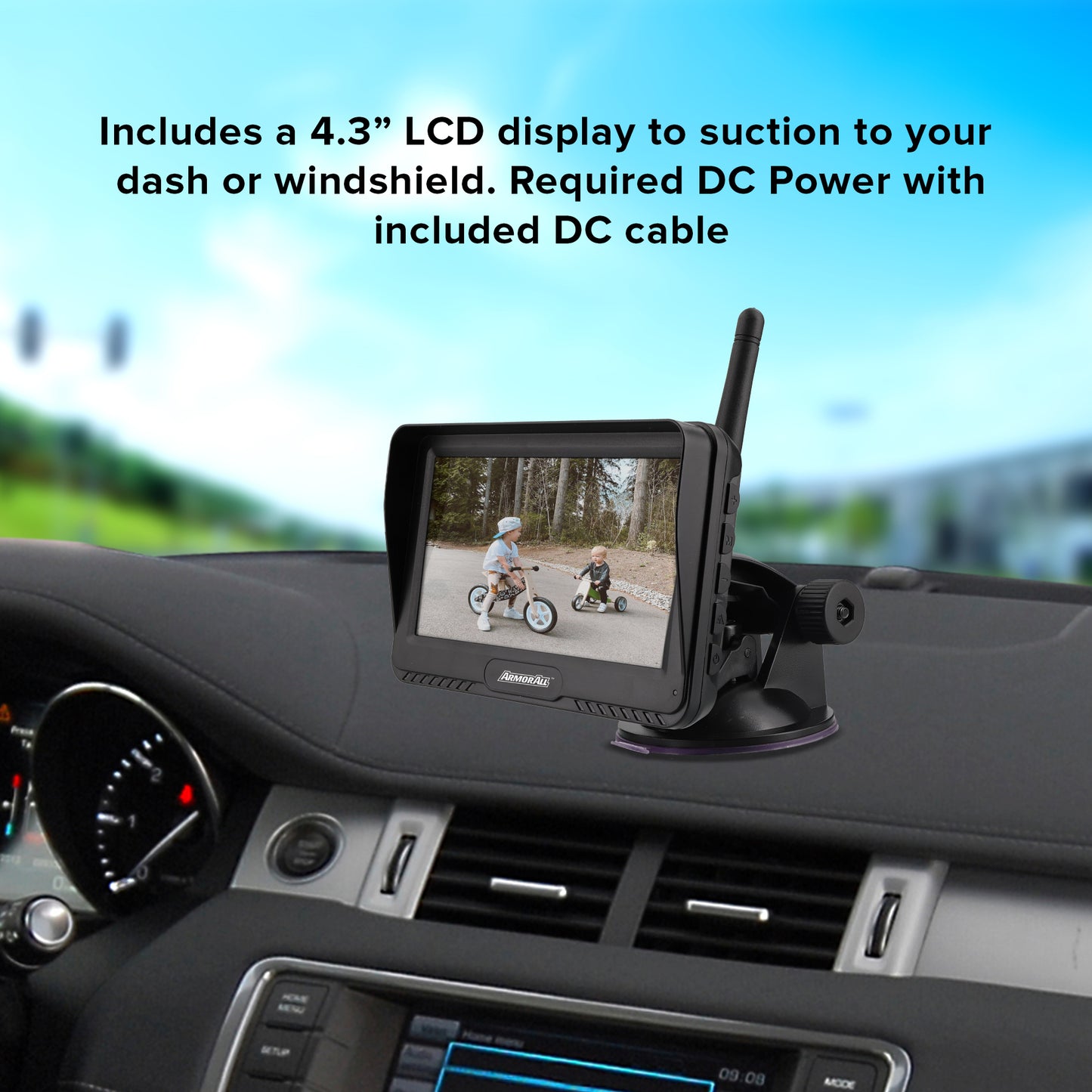 Wireless USB Solar Powered Backup Camera with 4.3” LCD Display