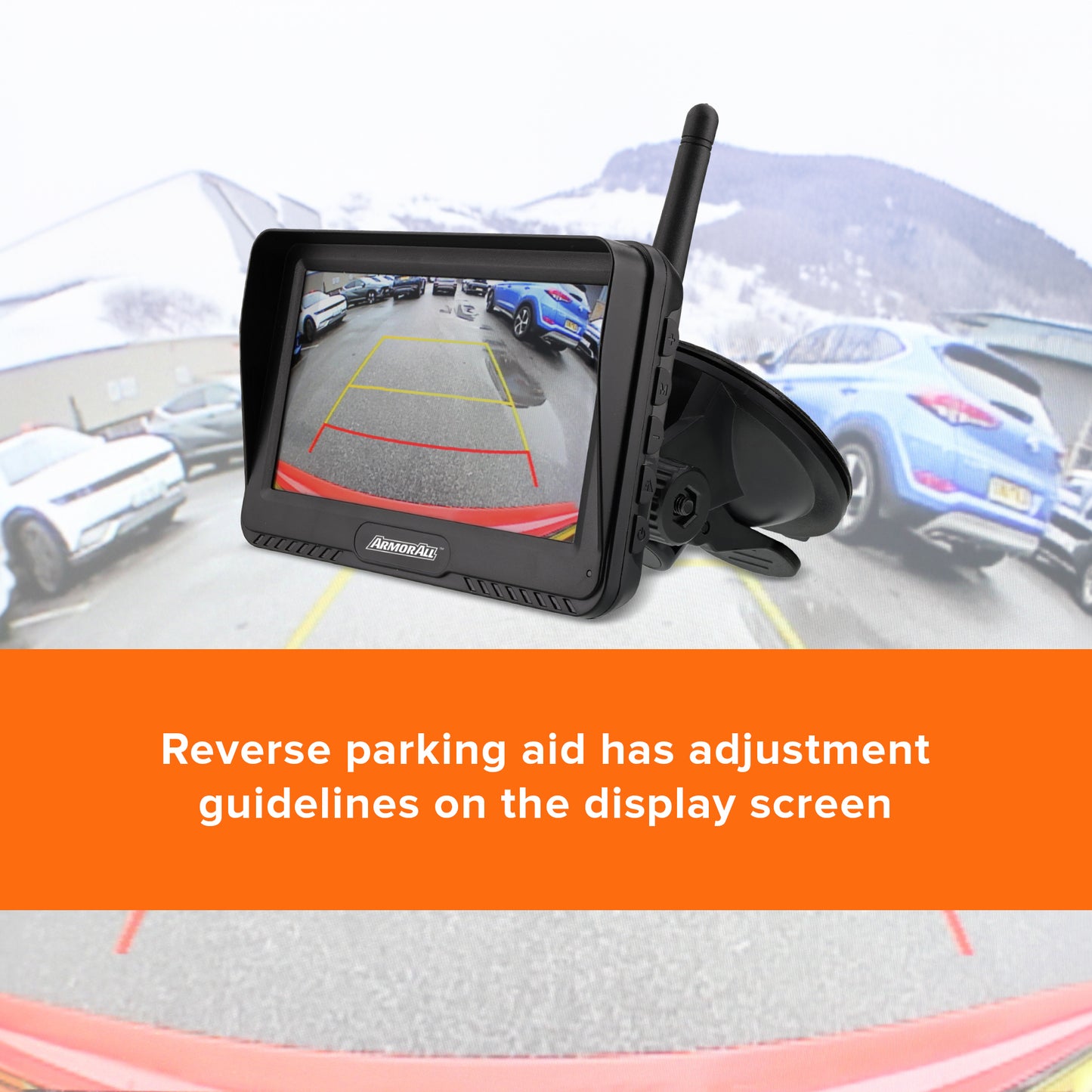 Wireless USB Solar Powered Backup Camera with 4.3” LCD Display