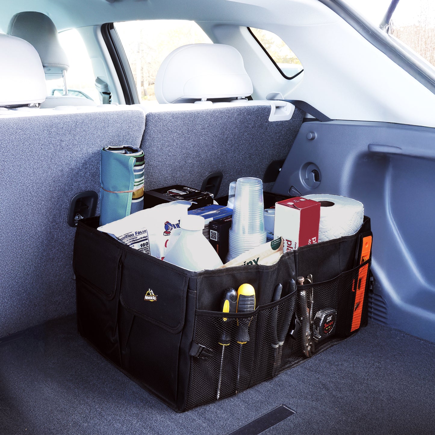 Extra-Large 9 Compartment Collapsable Lightweight Waterproof Trunk Organizer for SUV & Car