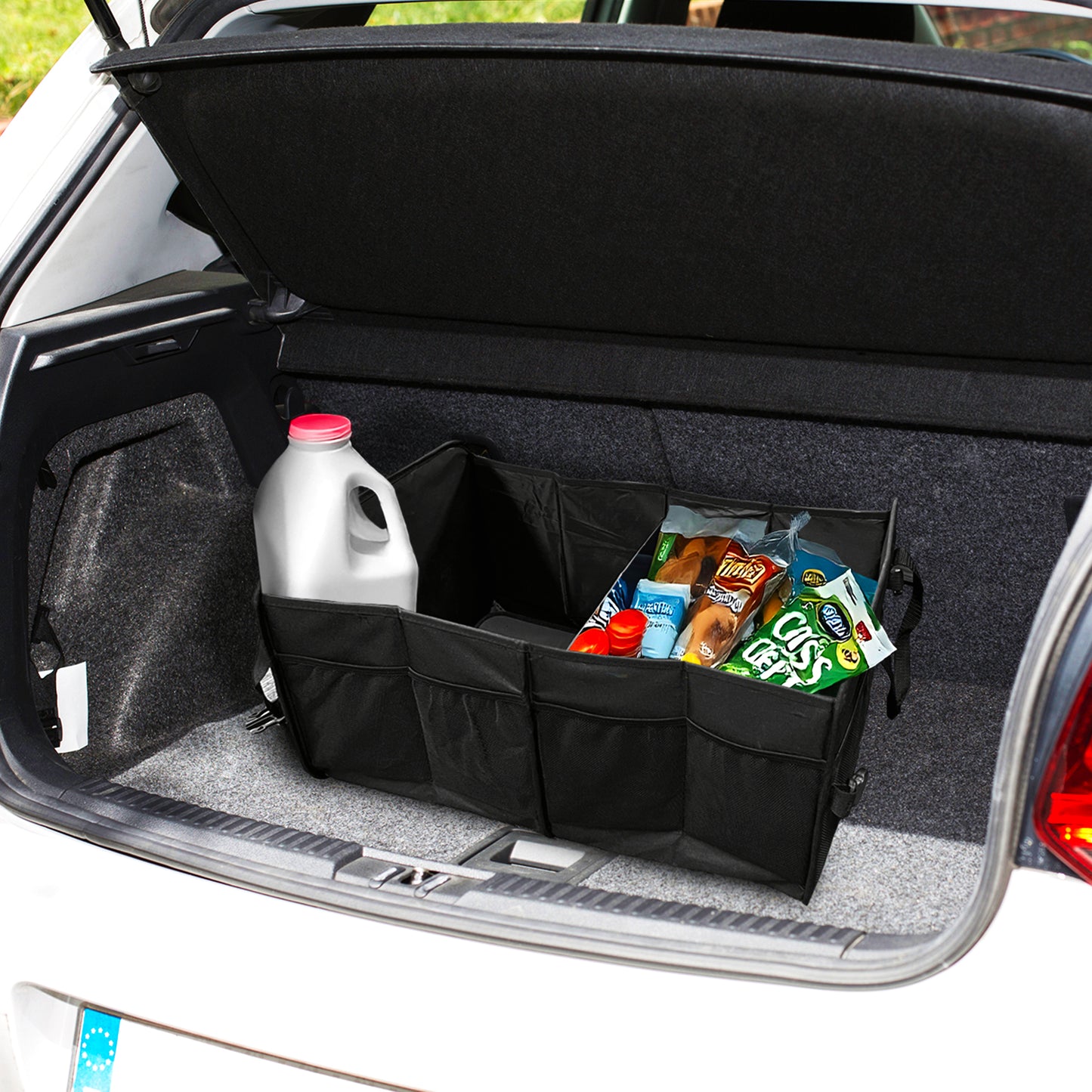 Extra-Large 9 Compartment Collapsable Lightweight Waterproof Trunk Organizer for SUV & Car