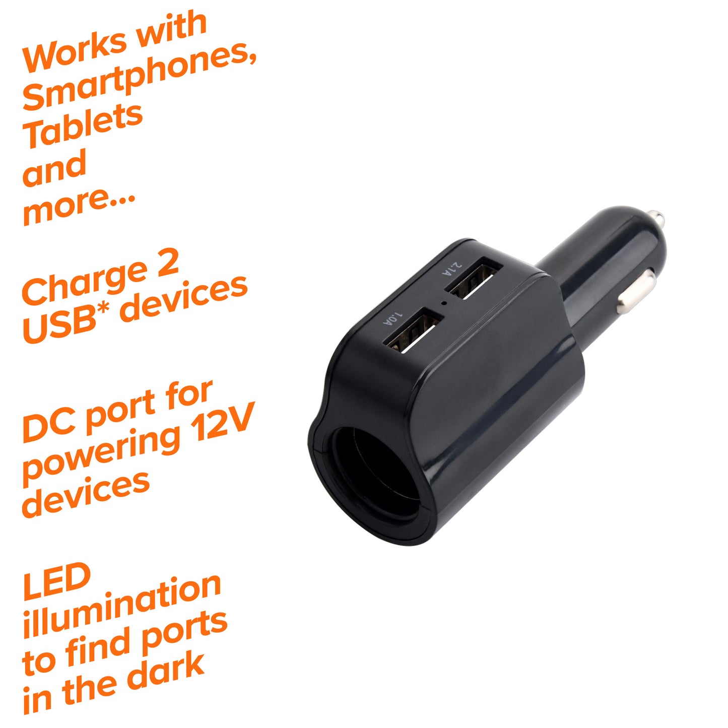 2.1 Amp 2 USB Port Car Charger