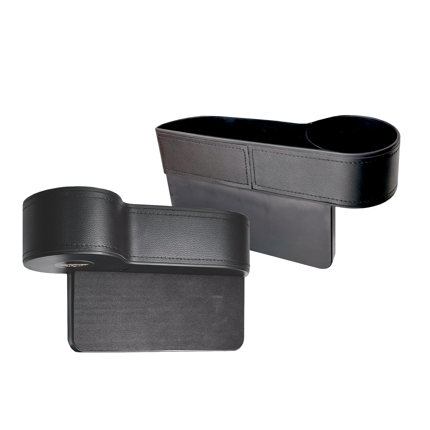 Black Car Seat Organizer, Seat Gap Pocket with Cup Holder, Holds Cups, Smartphones