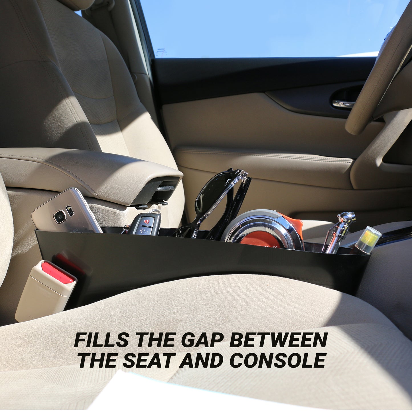 2-in-1 Universal Car Seat Organizer, Avoid Driving Distractions, Dual-Side Use