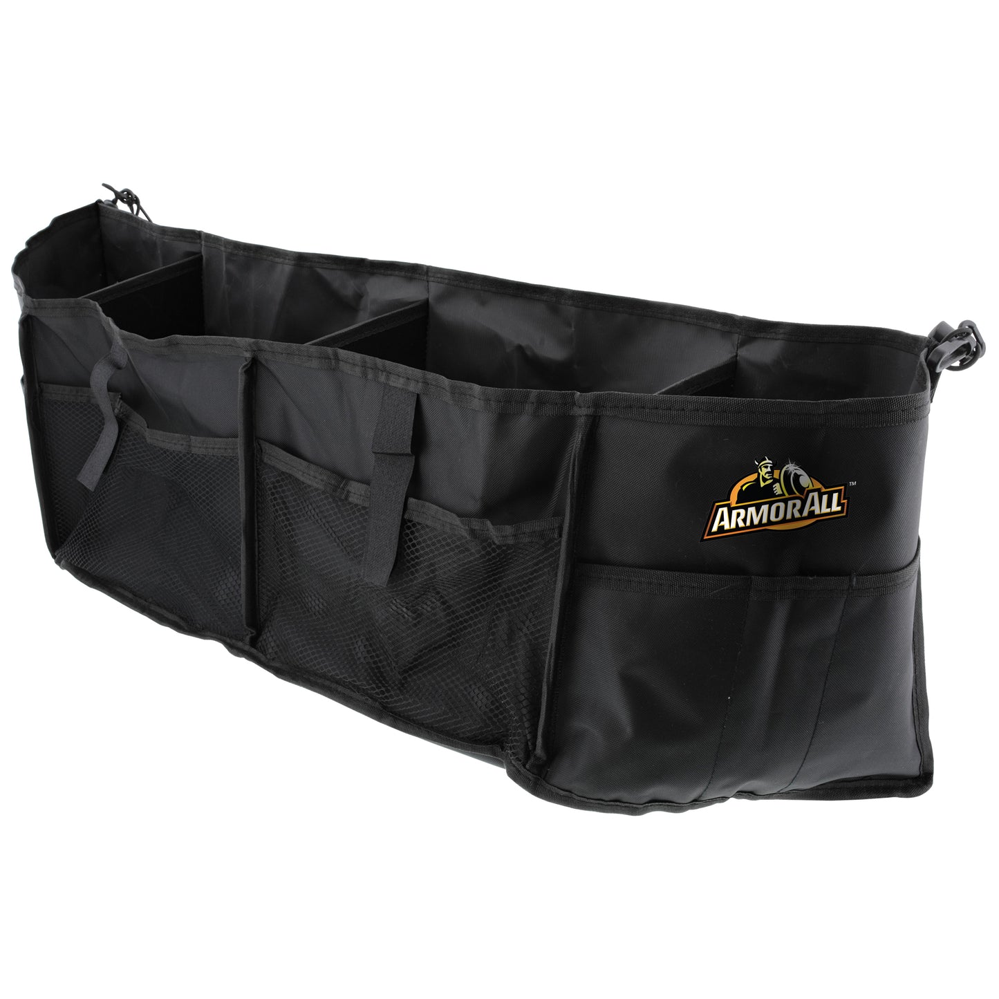 3 Piece Car Organizer and Storage Bundle Truck Organizer, Back Seat Mat, and Garbage Bin