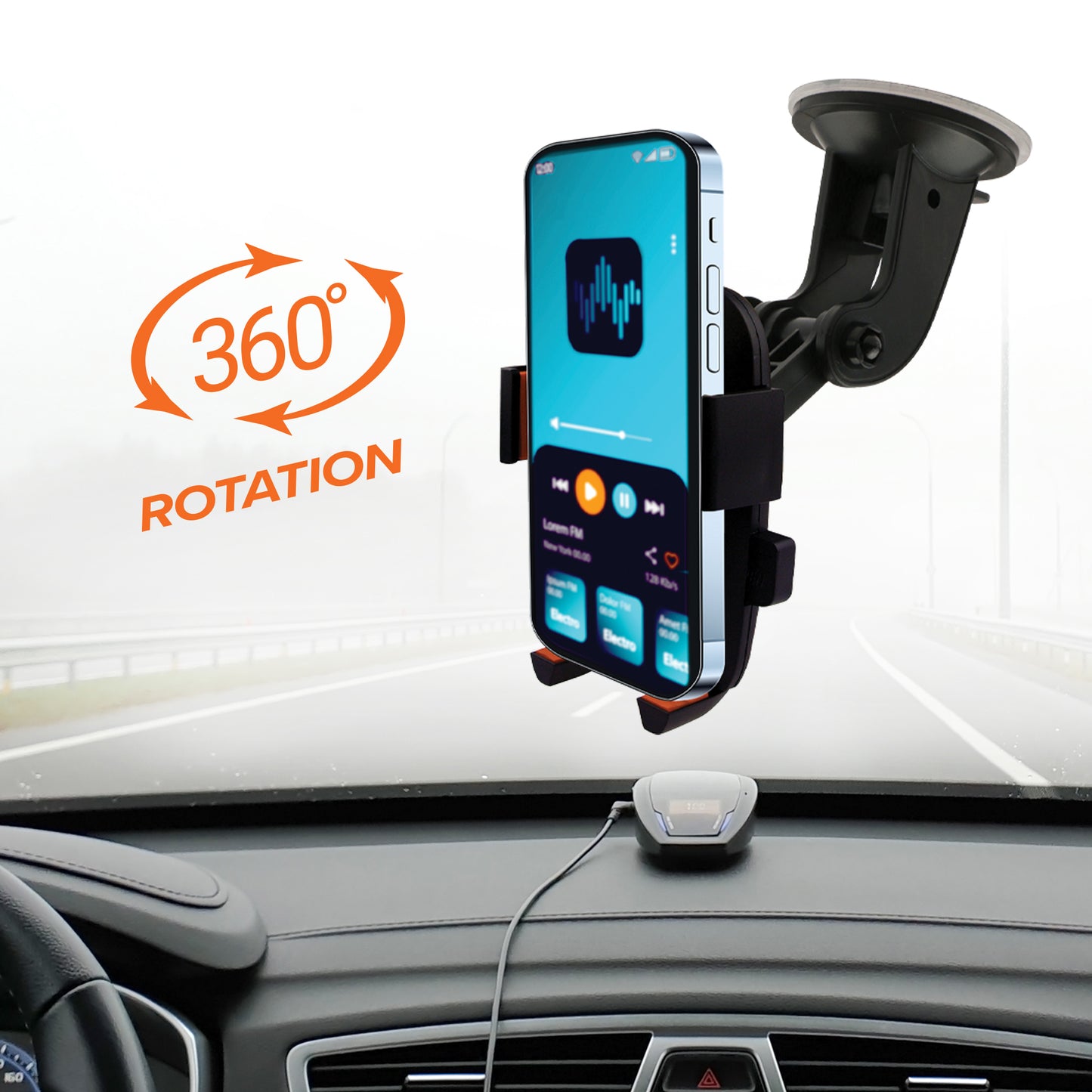 2-Pack Universal Smartphone Mount with Dashboard, Windshield and Air Vent Mounting System