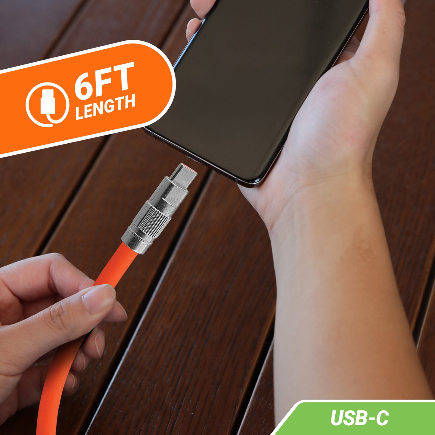 6ft Rugged USB to C Cable