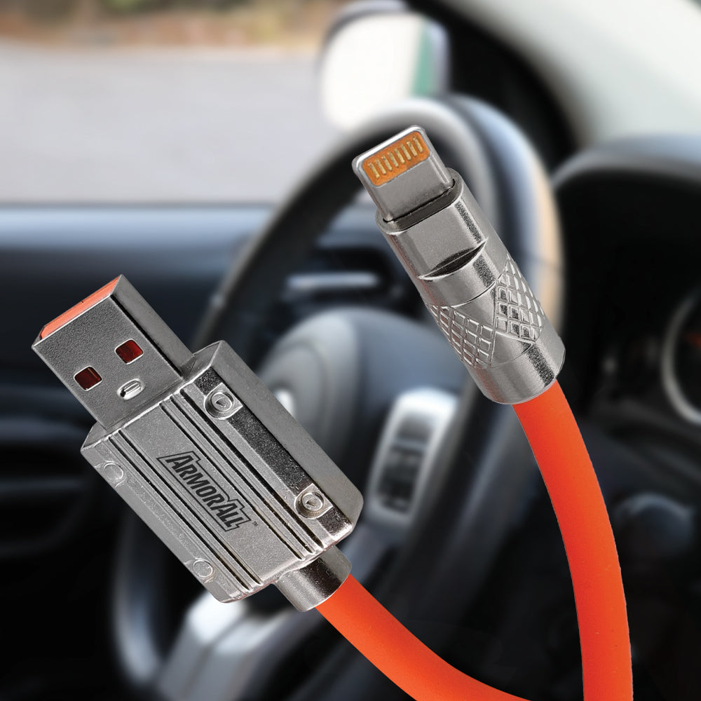 6FT Rugged USBA to 8PIN Cable, Mobile Device Charging