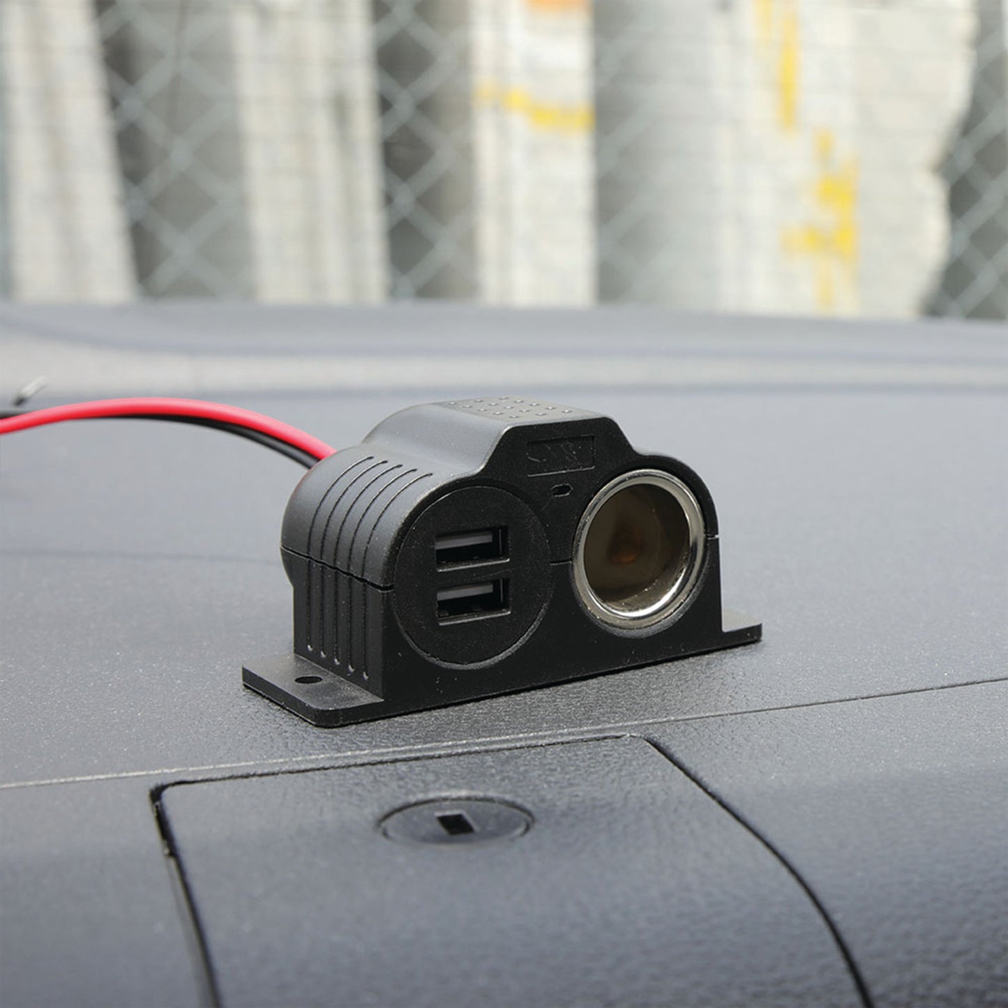 Armor All 12V Auxiliary Power Socket with Dual USB-A, LED Indicator, GPS & Smartphone Connectors