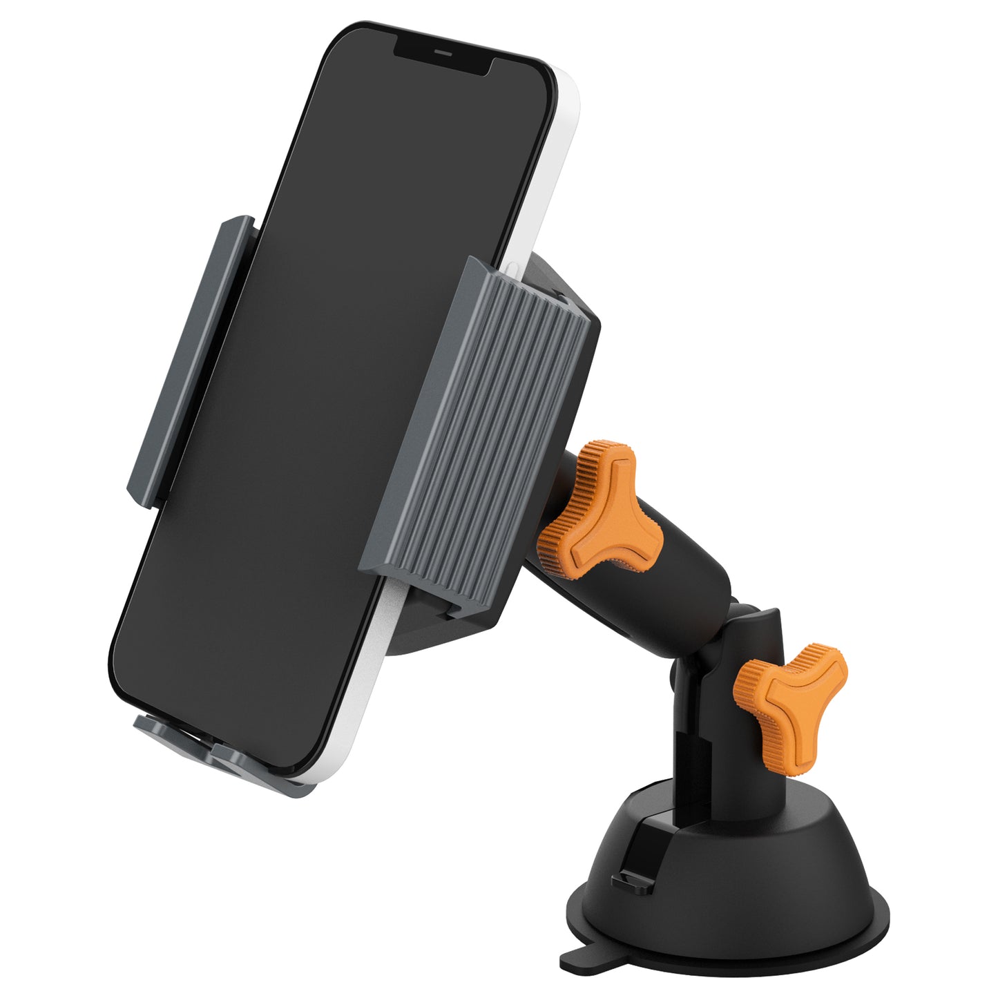 10W Wireless Charging Black Phone Mount With Suction Cup