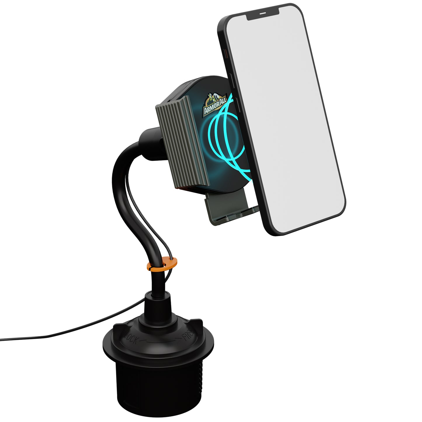 10W Wireless Charging QI-Enabled Gooseneck Cup Holder Phone Mount