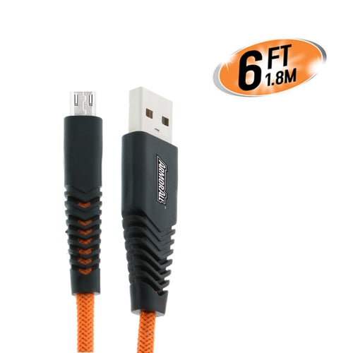 6ft Micro USB Cable, Tangle Free, Sync and Charge