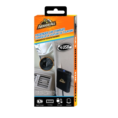 Backseat 4 Port Car Charger Adapter