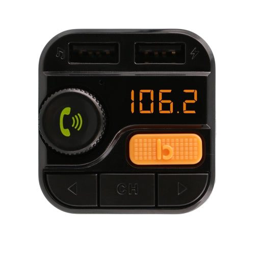 Wireless Bluetooth FM Transmitter with Dual Port USB Charging, Voice Controls, Hands-Free Calling and Music Streaming