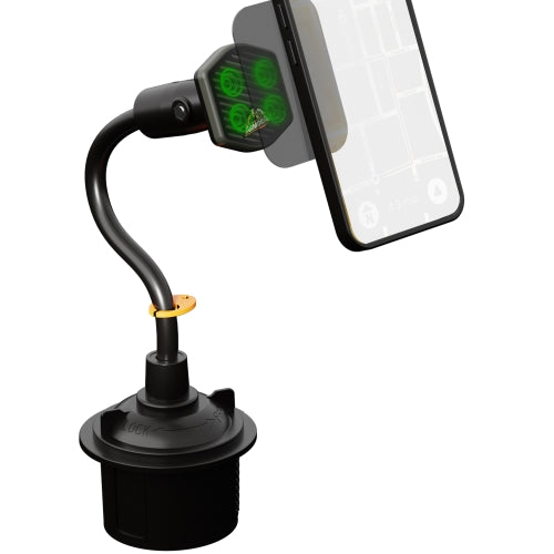 Magnet Phone Mount With Gooseneck Cupholder, Turns 360 Degrees