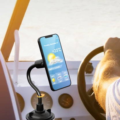Magnet Phone Mount With Gooseneck Cupholder, Turns 360 Degrees