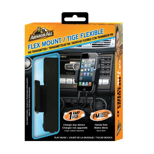 Flexible Gooseneck USB Port Smartphone Mount with LCD Screen, Quick Scan, Charge your Device