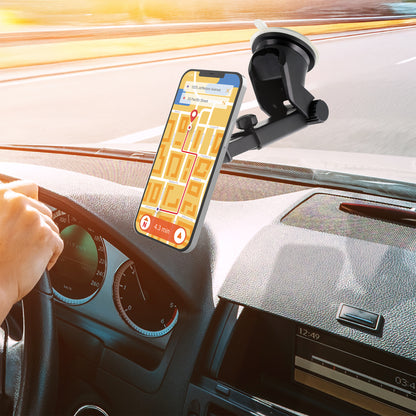 Magnetic Phone Mount for Car, Dashboard & Windshield Phone Holder with Industrial Suction Cup