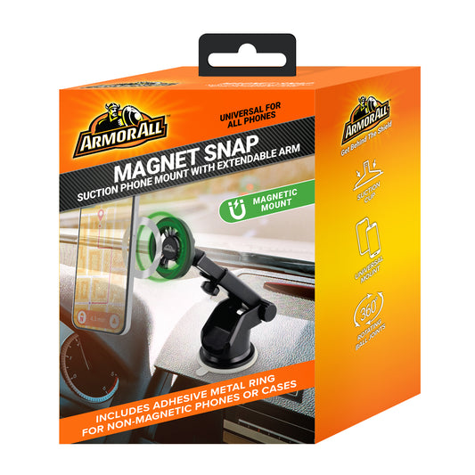 Magnetic Phone Mount for Car, Dashboard & Windshield Phone Holder with Industrial Suction Cup