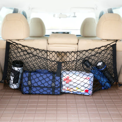 Cargo Net Organizer, 12” x 31” Inch Expandable up to 47” Inches, Super-Durable Nylon Material