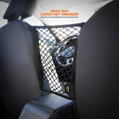 Front Seat Cargo Net Organizer, Super-Durable Expandable Nylon Material