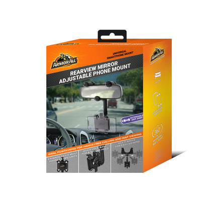 Rear View Mirror Car Phone Mount Holder, 360 degrees