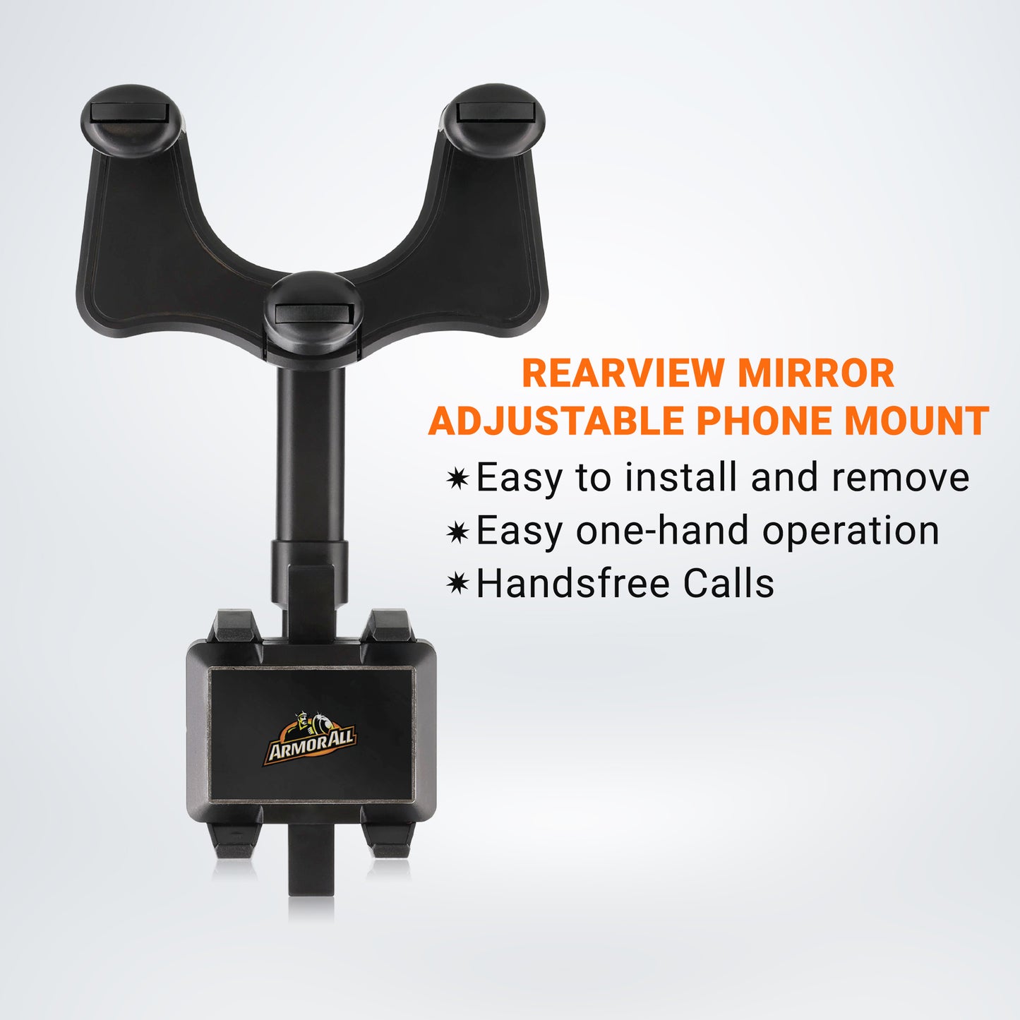 Rear View Mirror Car Phone Mount Holder, 360 degrees