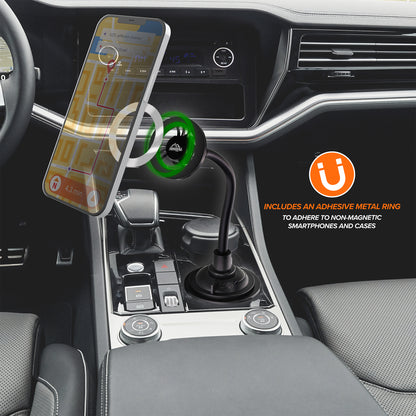 Magnetic Phone Mount for Car, Cupholder Phone Holder for MagSafe Phones