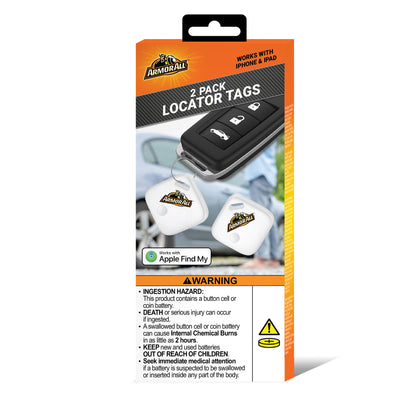 2-Pack Locator Tag Compatible with Apple Find My App (iOS Only), Bluetooth Tracker, 100dB Alert