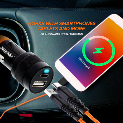 Type C & USB-A Dual 3.1 AMP Car Charger
