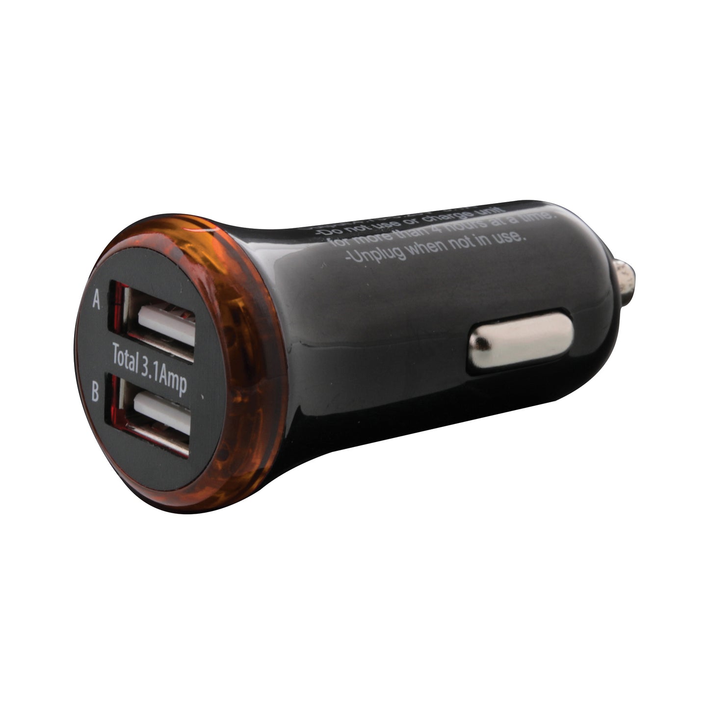 2-Port USB Car Charger, 3.1 Amp, LED Light