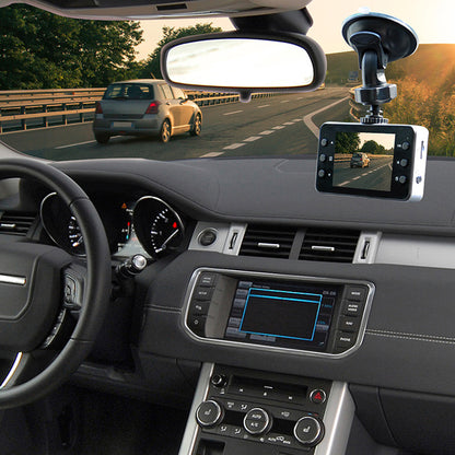 HD Dashboard Camera, 2.4" LCD Screen, supports up to 32GB Micro SD card