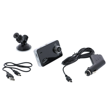 HD Dashboard Camera, 2.4" LCD Screen, supports up to 32GB Micro SD card