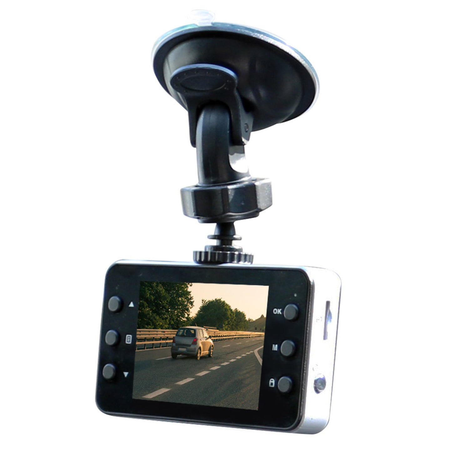 HD Dashboard Camera, 2.4" LCD Screen, supports up to 32GB Micro SD card