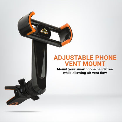 Car Phone Adjustable Mount Bundle: Vent Mount + 6ft Type C Cable