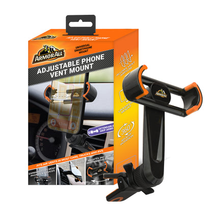 Car Phone Adjustable Mount Bundle: Vent Mount + 6ft Type C Cable