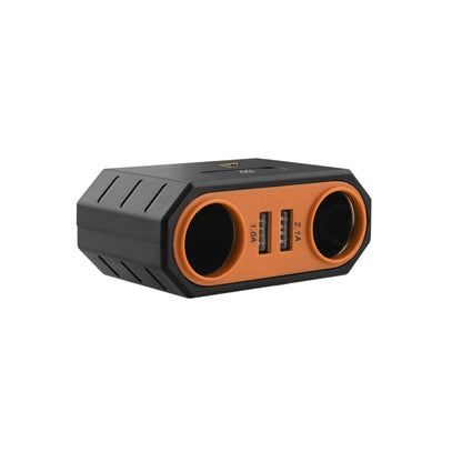 Multi Port Car Plug 2 DC 4 USB 12V Power Station LED Indicator