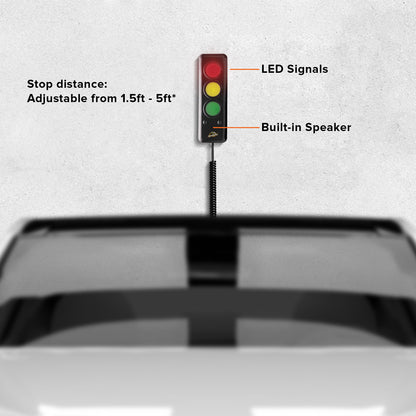 Advanced Garage Parking Sensor Aid with LED Light, Color Changing Distance Indicator