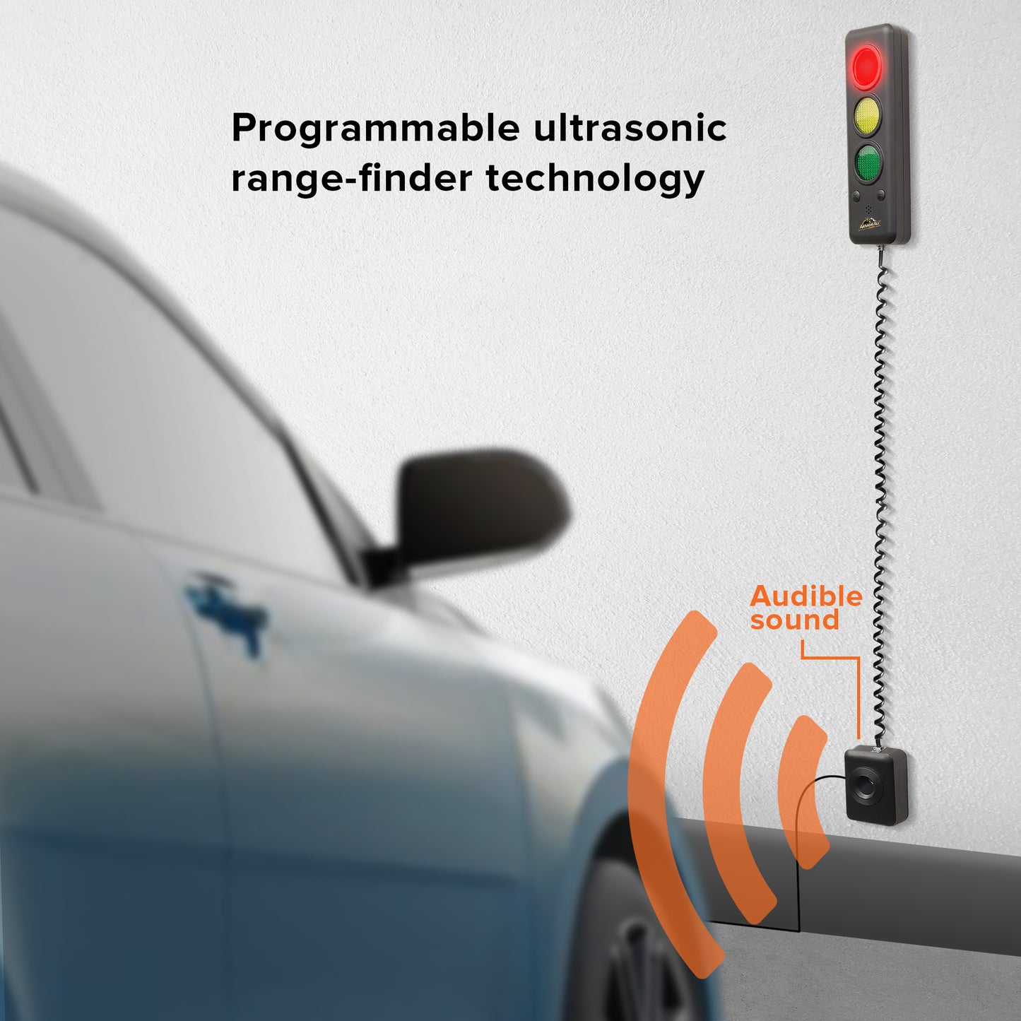 Advanced Garage Parking Sensor Aid with LED Light, Color Changing Distance Indicator