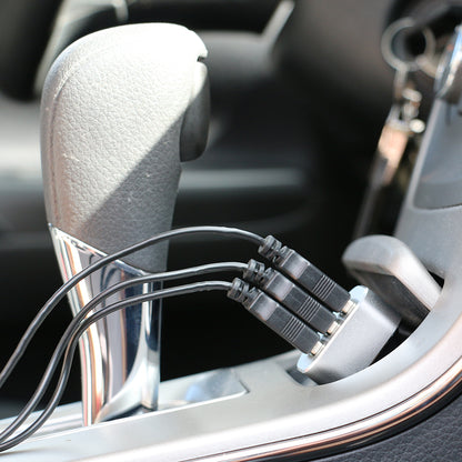 3-Port 4.4 Amp Car Charger with Built-In LED Indicator