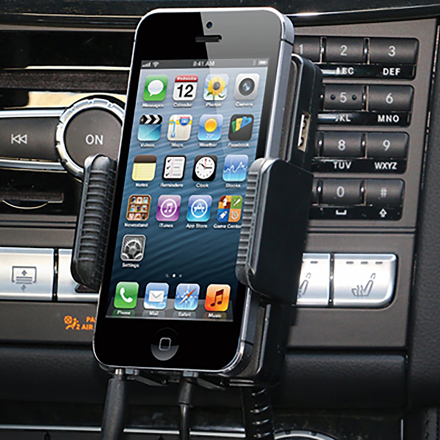 Flexible Gooseneck USB Port Smartphone Mount with LCD Screen, Quick Scan, Charge your Device
